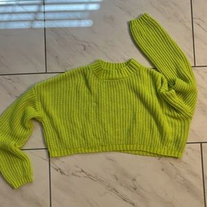 Super cute forever 21 cropped neon sweater.